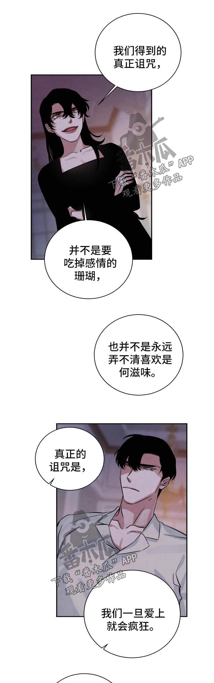 巧克力味道的感官特性漫画,第54章：被诅咒的爱情1图