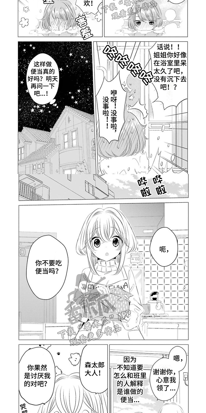 开朗的天使随从 漫画,第14章：便当2图