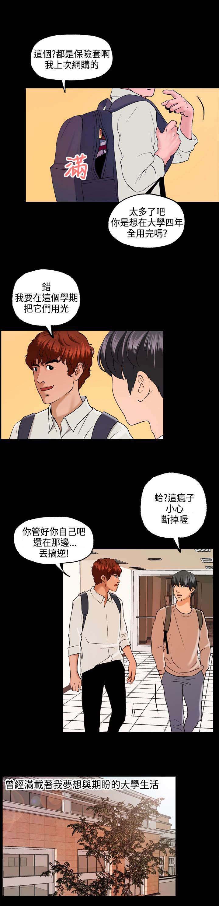 校园恐怖故事漫画,第1章：大学生活1图