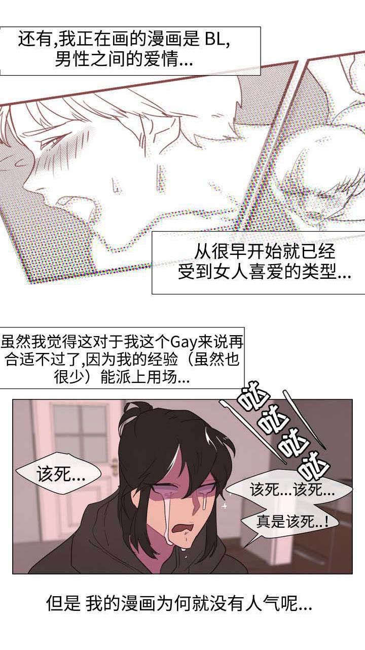 白水仙谭漫画,第1章：宅男漫画家1图