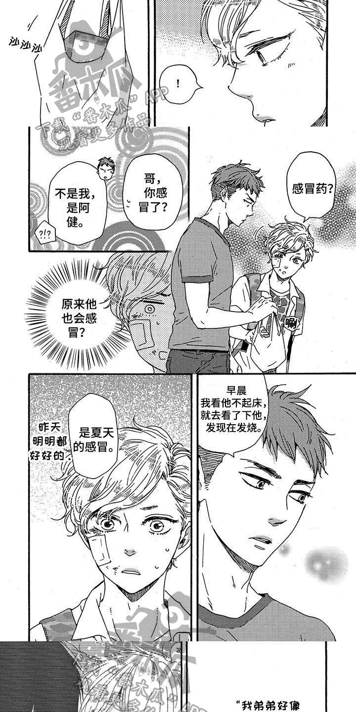 明日立春漫画,第33章：感冒1图