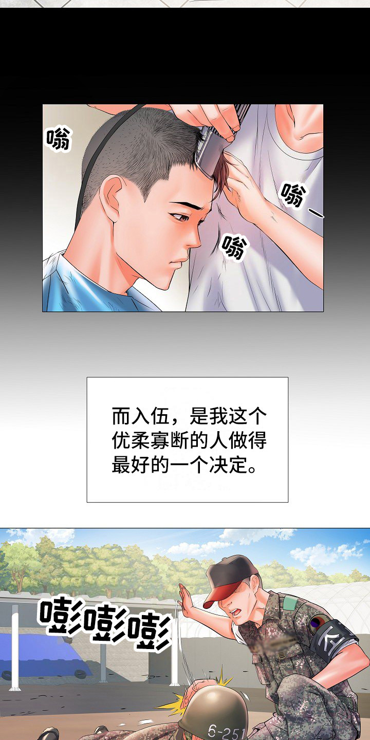 家属楼管子漏水谁负责漫画,第1章：入伍2图