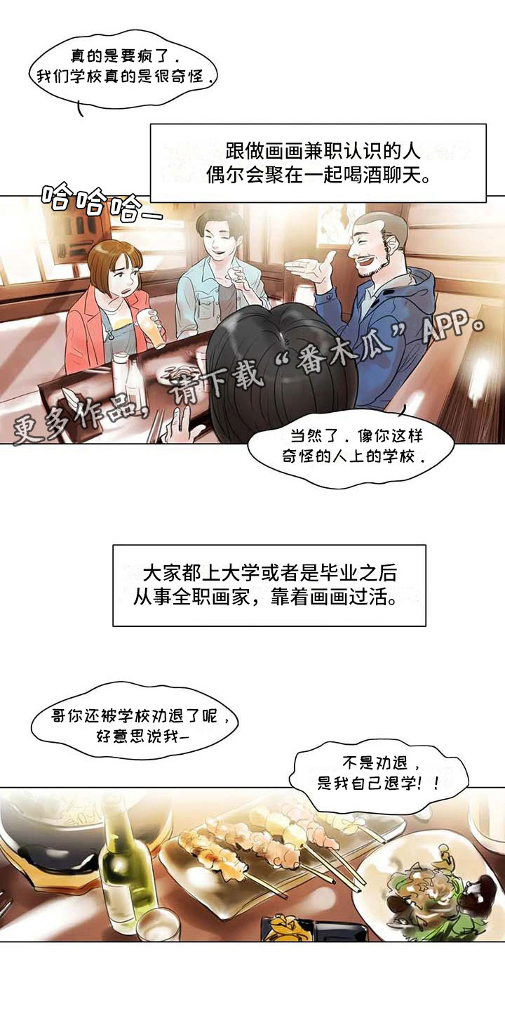 艺术之上是什么漫画,第22章：人体模特1图