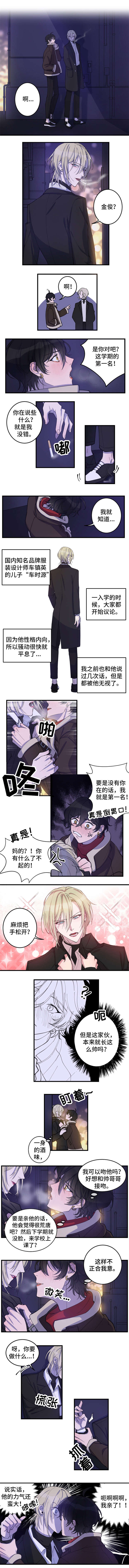 温情父女漫画,第1章：一吻定情1图