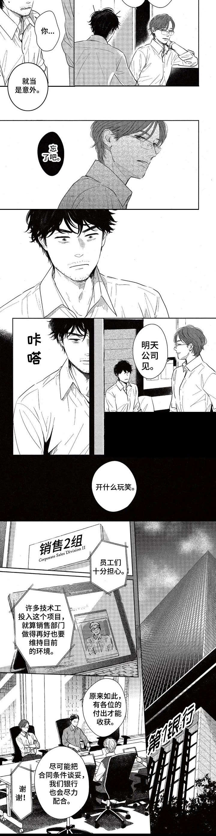 欢喜对手漫画,第1章：当做意外1图