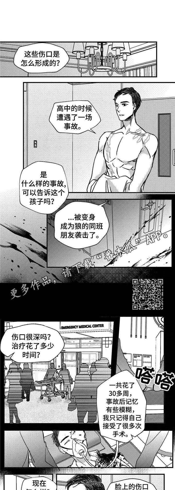 狼和巧克力表达的是什么漫画,第13章：伤痕2图