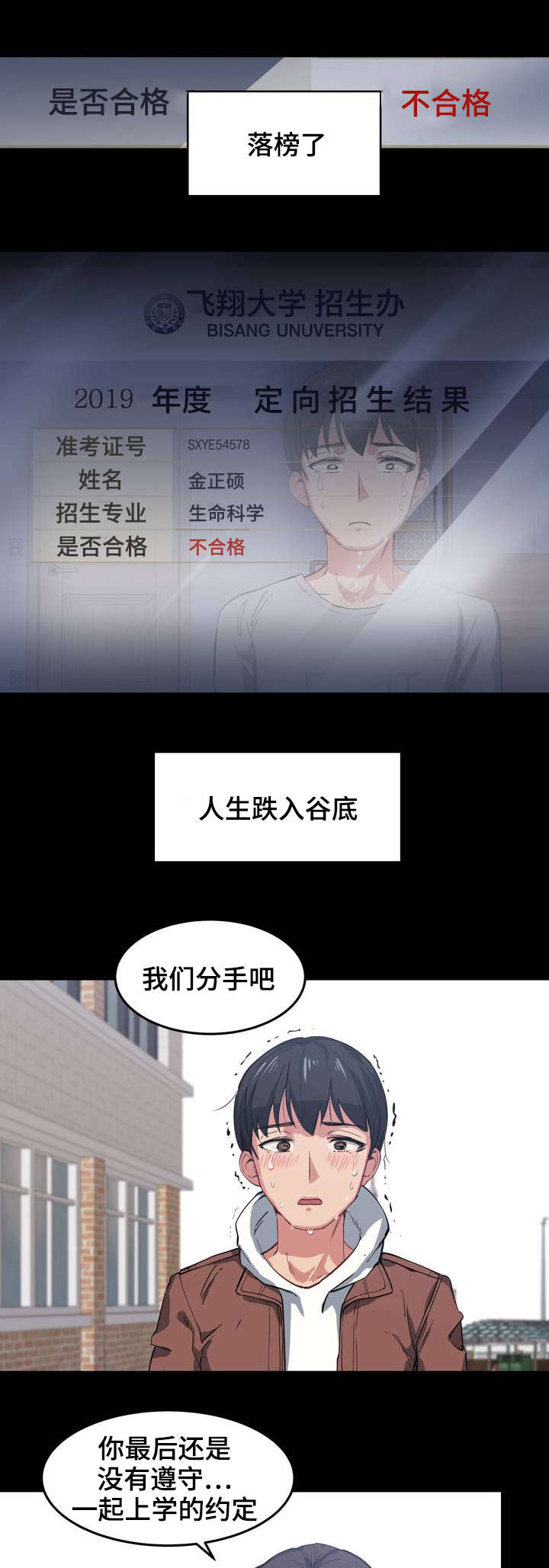 非常实用漫画,第1章：落榜了1图