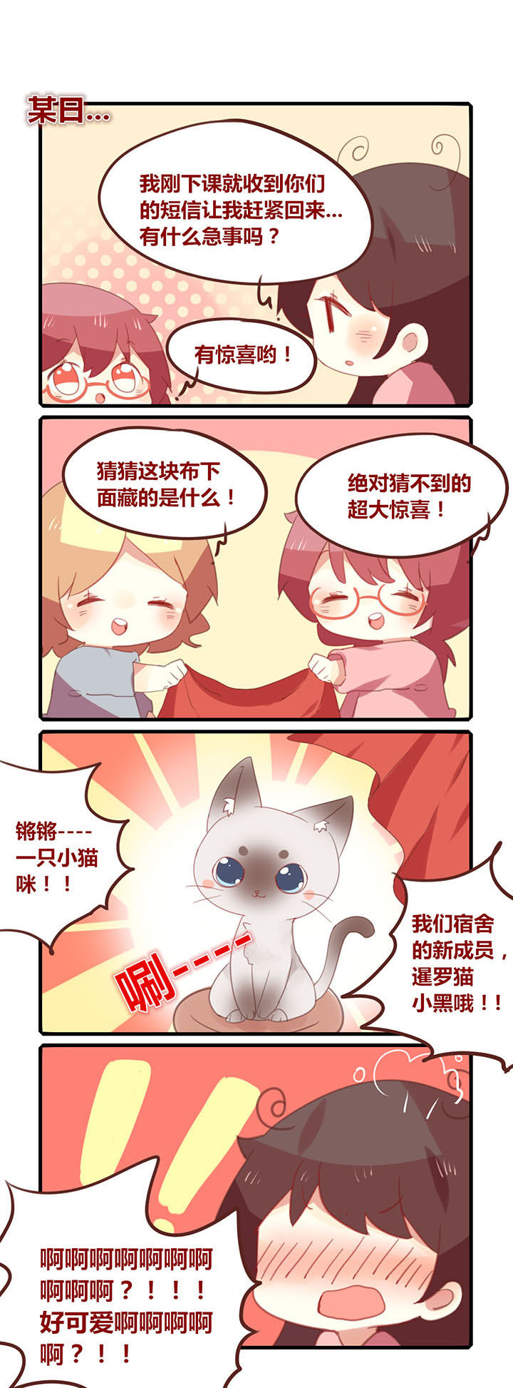 女子大学有男的吗漫画,第155章：小黑大人降临！1图