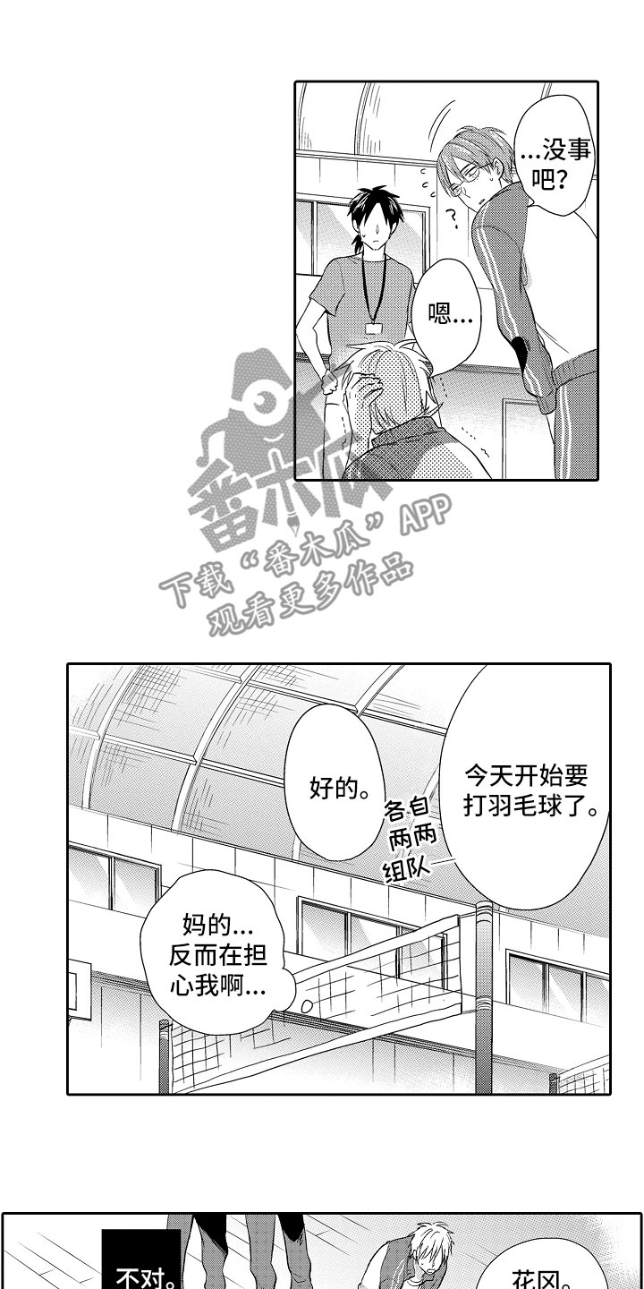 向第一次见面的领导介绍自己漫画,第4章：打羽毛球2图