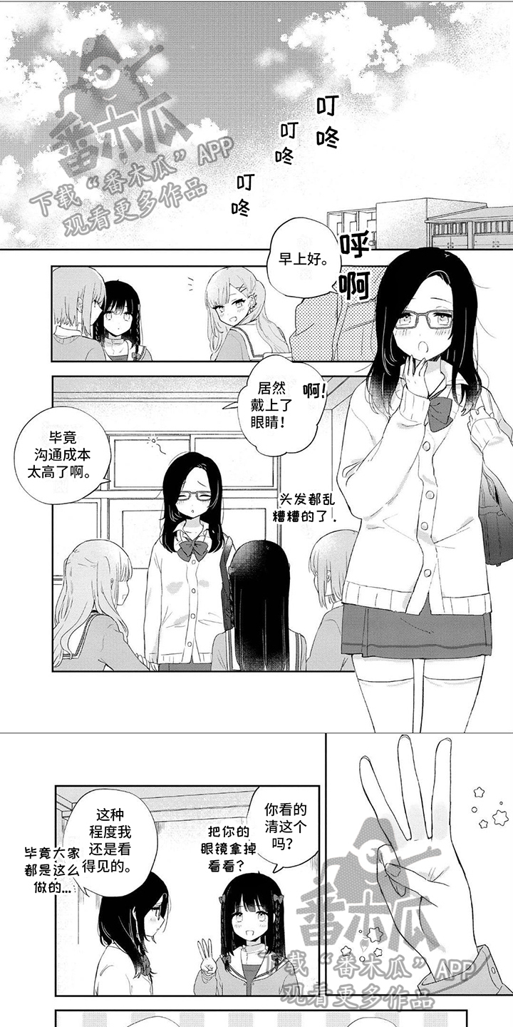 爱与花的诗句漫画,第9章：眼镜1图