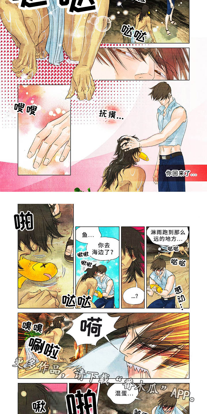 荒岛漂流记小说漫画,第12章：不害臊2图