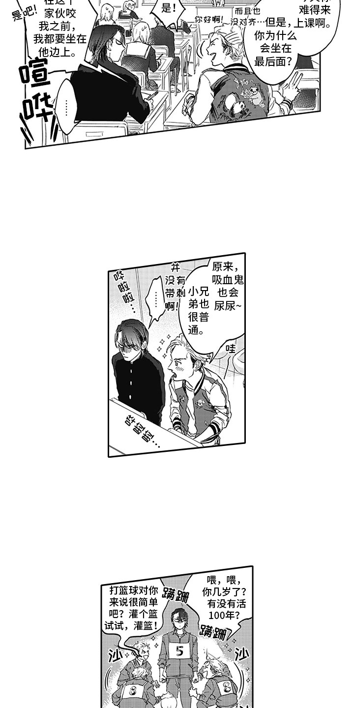 吸血鬼吸血过程漫画,第2章：笨蛋1图