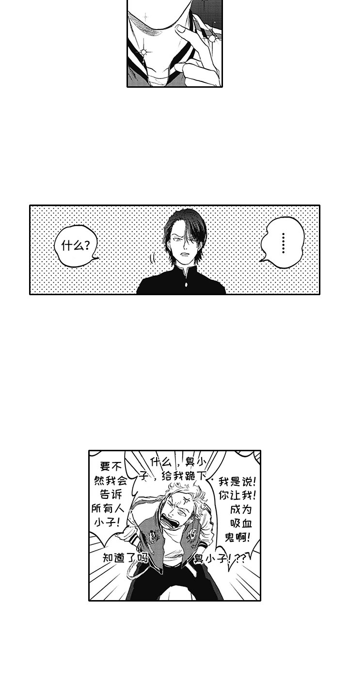 吸血鬼吸血过程漫画,第2章：笨蛋1图