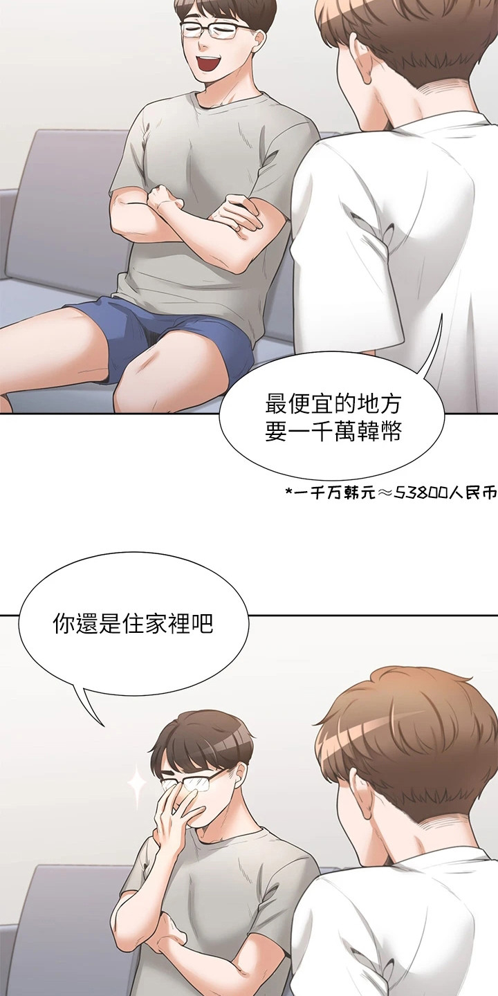 校园新生活漫画,第3章：租房成功1图