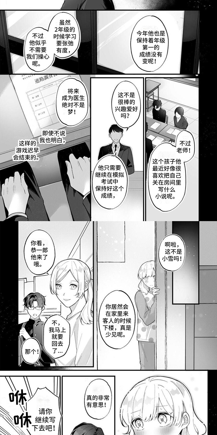 官能小说家漫画,第3章：草稿1图