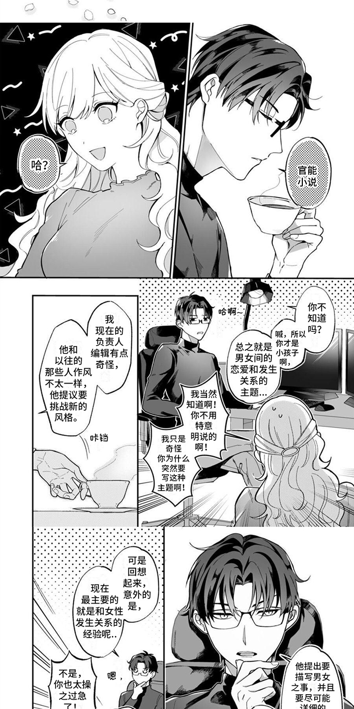 官能小说家日剧免费在线观看漫画,第1章：助手与小说家1图