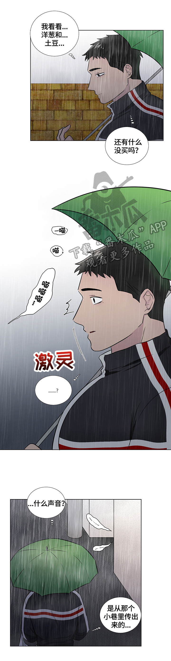 反向扫码什么意思漫画,第64章：捡回一只猫2图