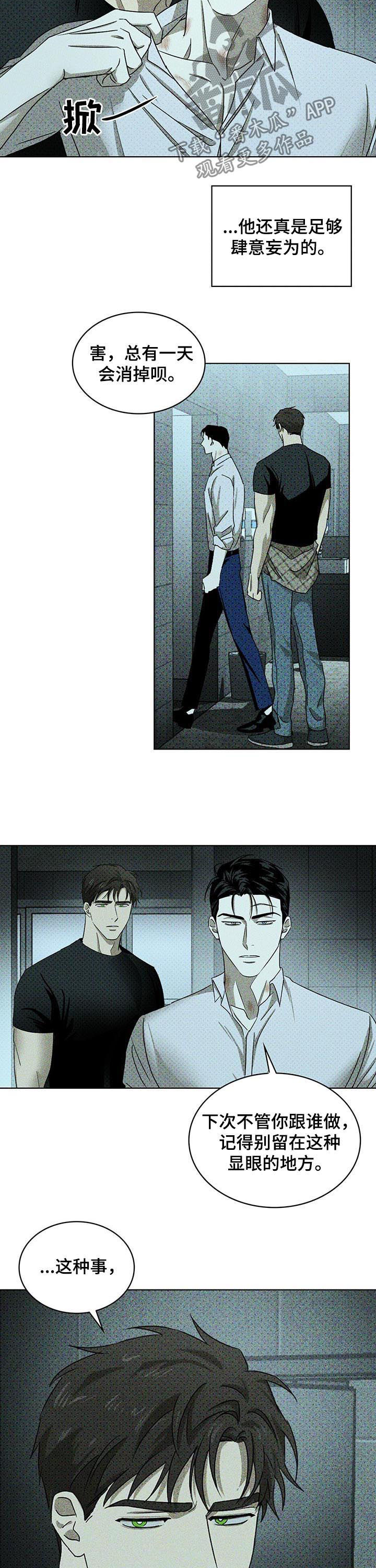绿色纹理感衬衫大码漫画,第42章：吻痕2图
