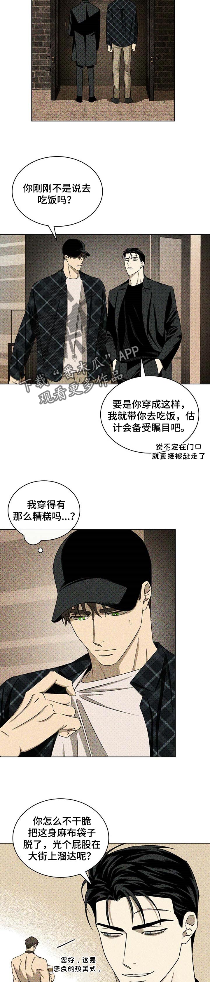 绿色纹理背景图漫画,第54章：麻烦2图