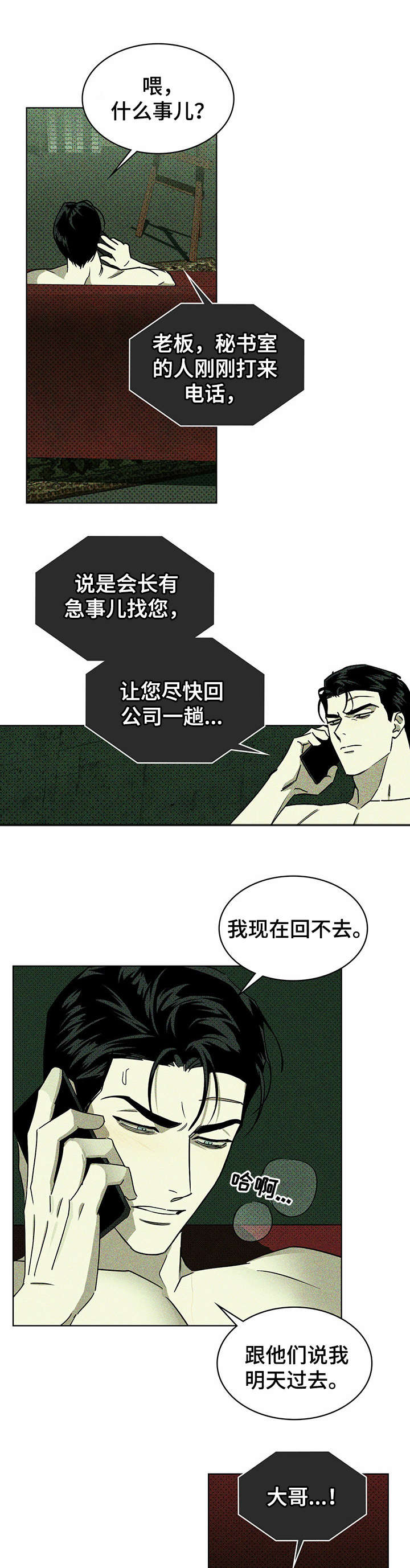 绿色纹理漫画,第12章：电话2图