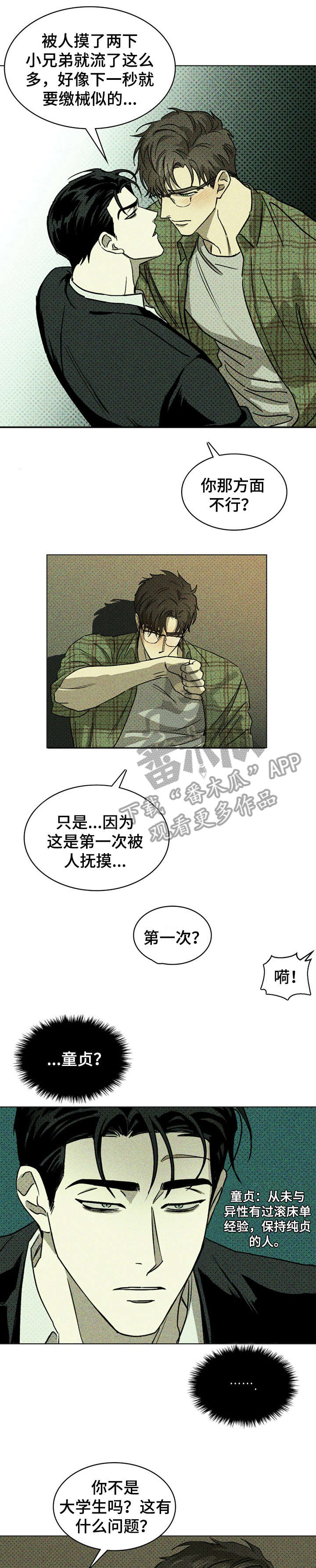 绿色纹理漫画漫画,第4章：动起来1图