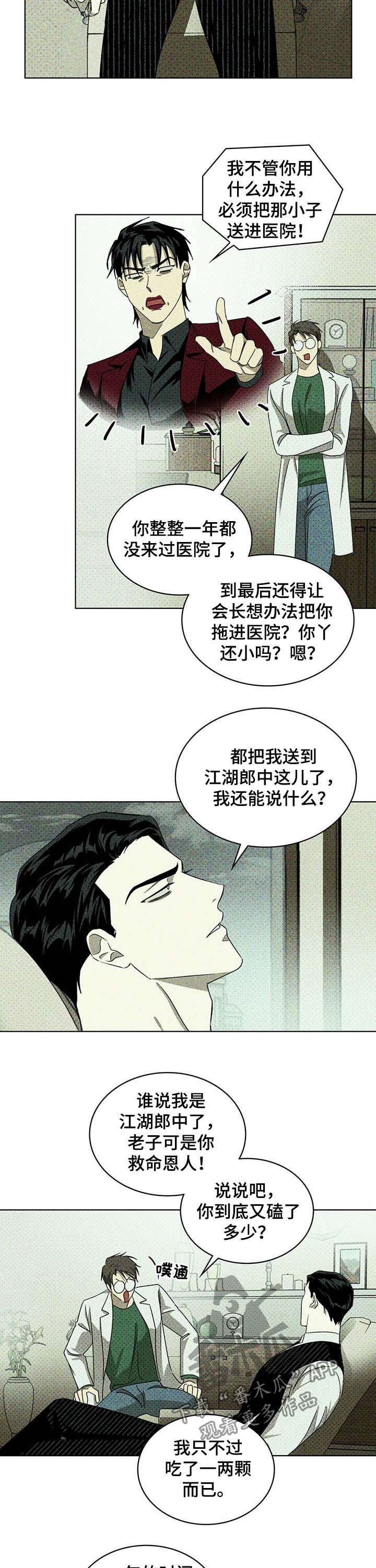 绿色纹理石板茶台漫画,第48章：治疗1图