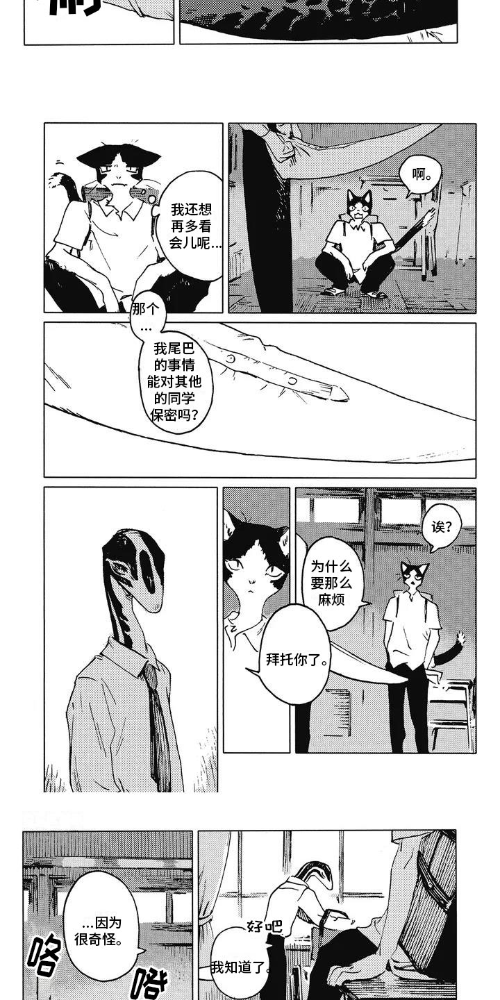 单调蓝猫男漫画漫画,第3章：饶有兴趣1图