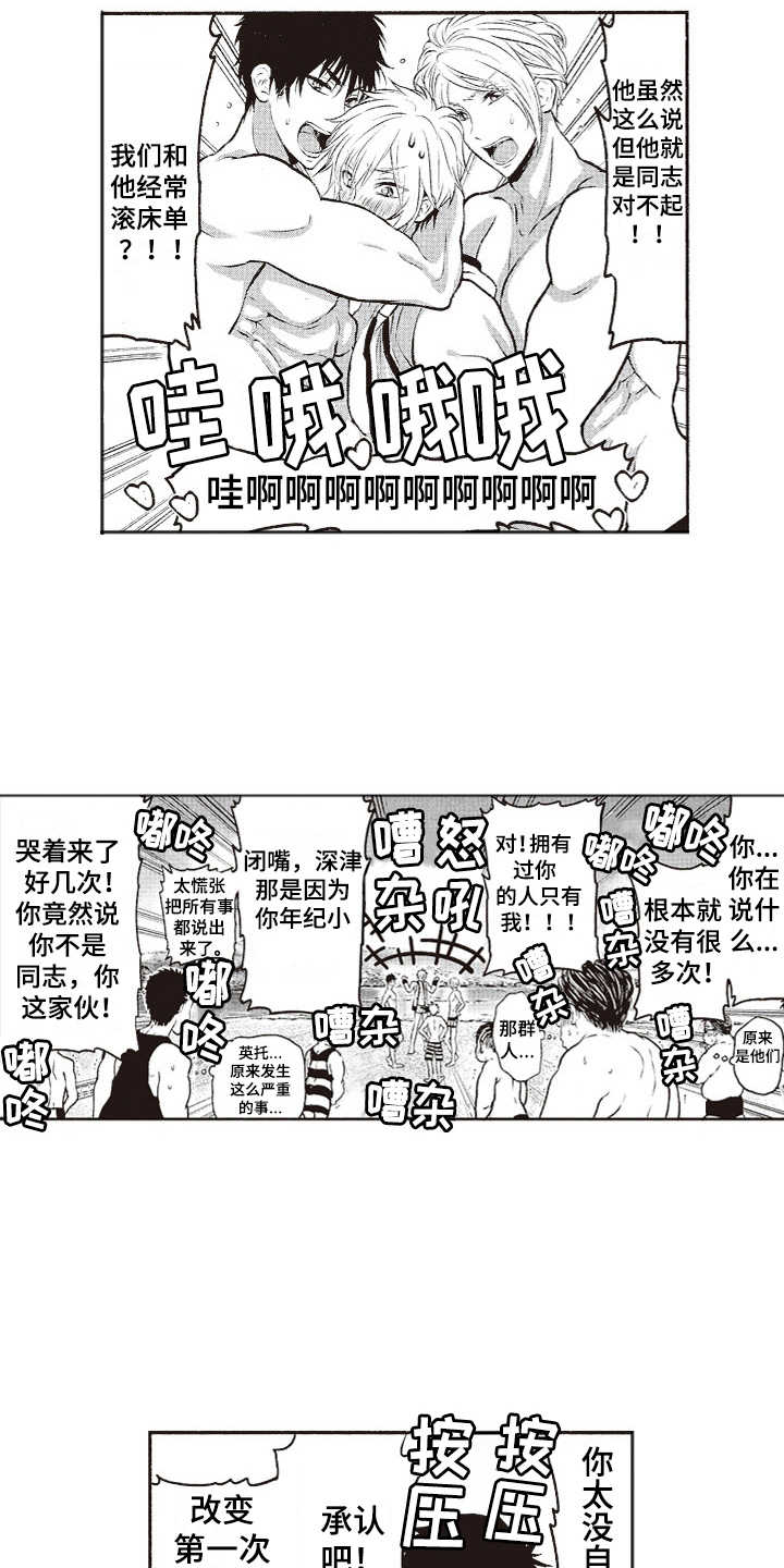 橄榄球电影漫画,第5章：沙滩拉练1图