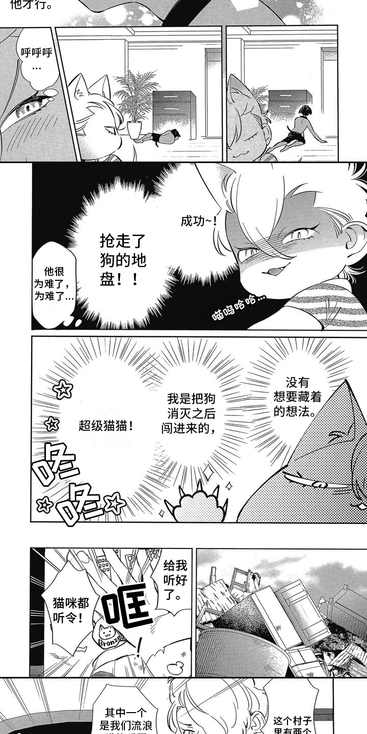 猫狗一起合影壁纸图片漫画,第1章：新家人1图