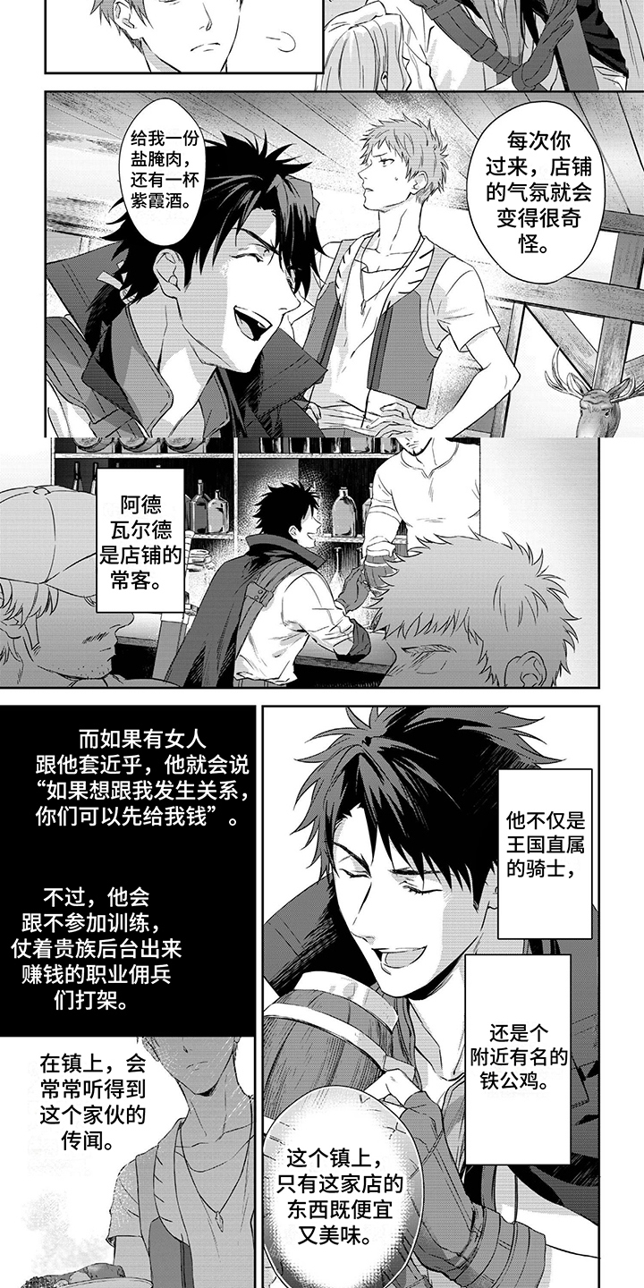 霸占我的骑士漫画,第1章：常客1图