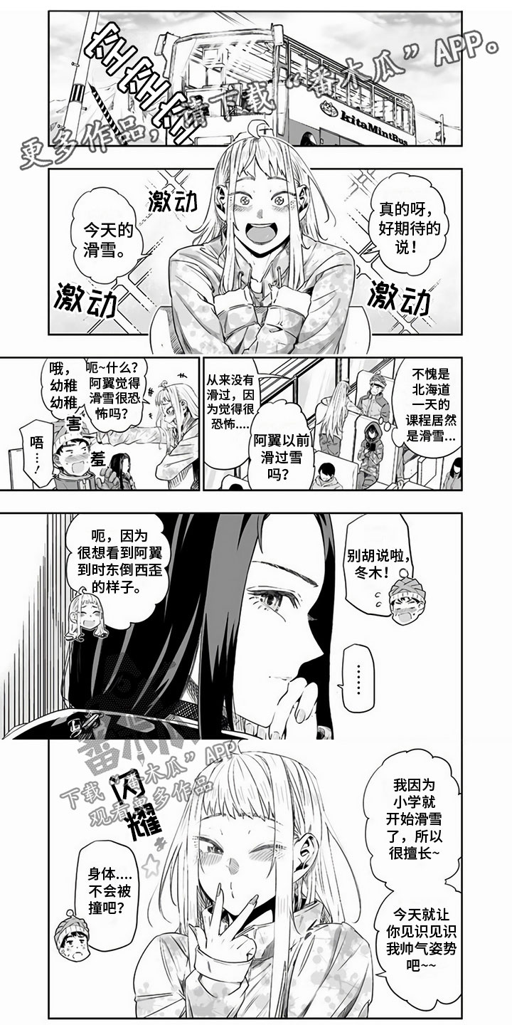 北海道美食之旅漫画,第19章：去滑雪1图