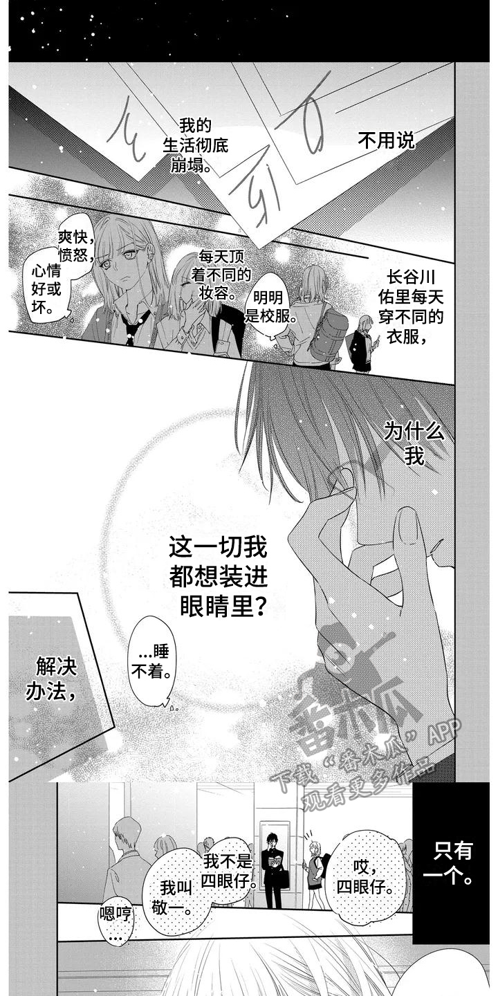 恋爱视频吻戏漫画,第12章：装进眼里2图