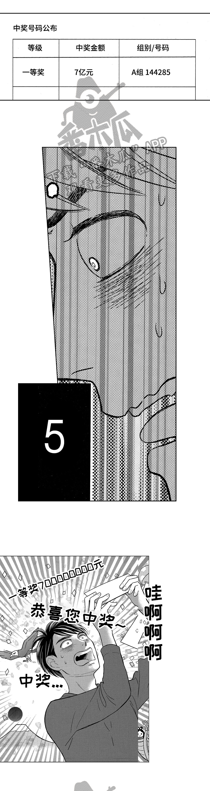 7亿恋爱漫画,第5章：中奖2图
