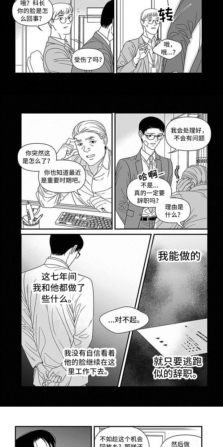 红色密封胶多久能干漫画,第1章：辞职之后1图