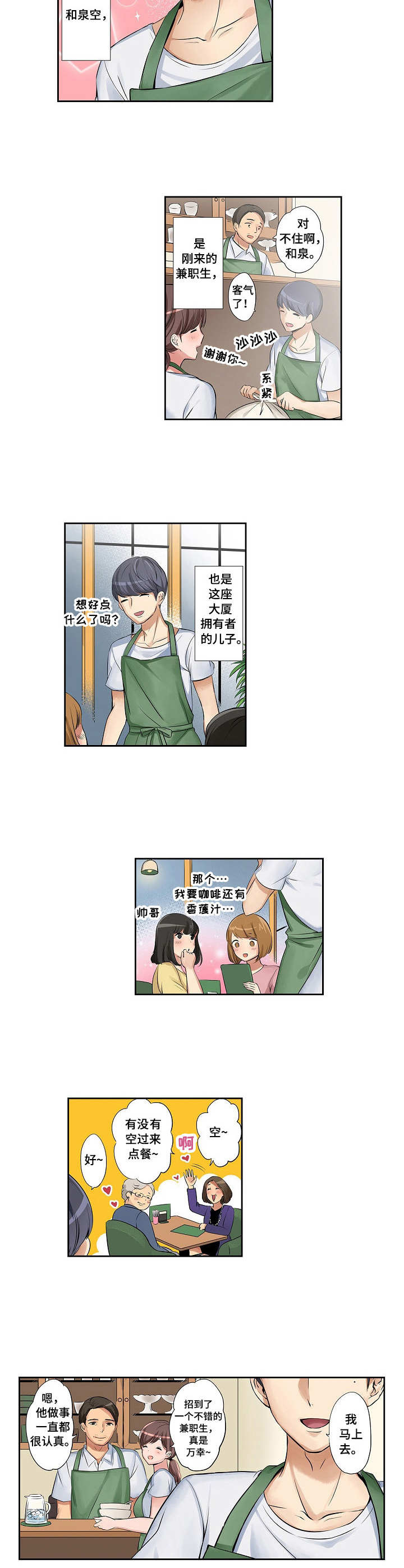 咖啡店兼职漫画免费观看漫画,第1章：兼职生1图