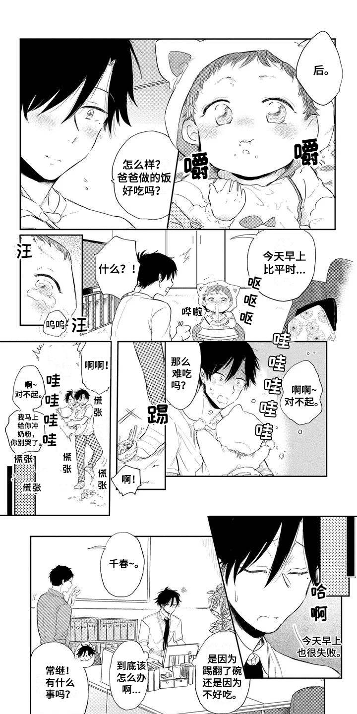 祝您有个好胃口英语漫画,第1章：单身父亲1图