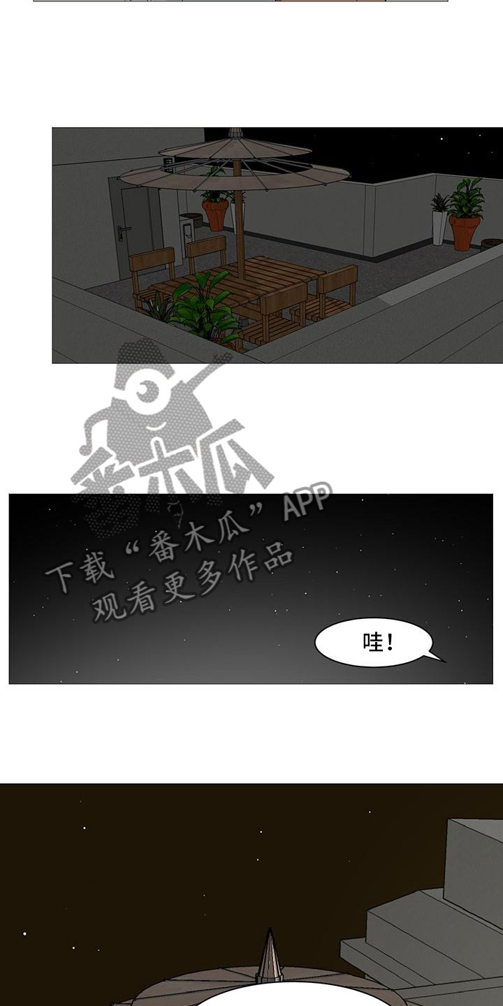 男士加绒外套漫画,第27章：天台谈心1图