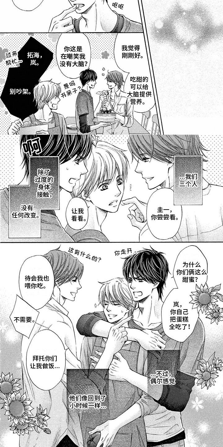 两个儿子微信头像漫画,第3章： 比家人更深1图