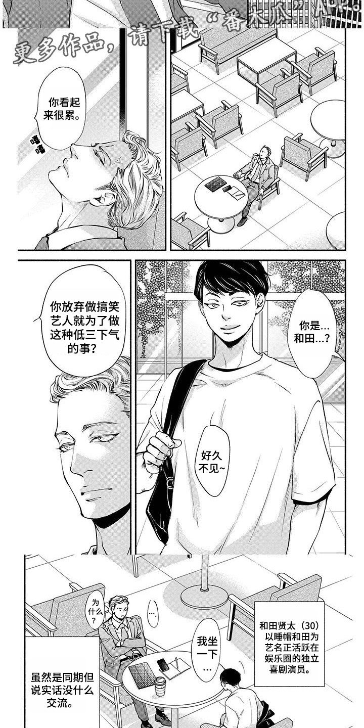 冬天的雪哪一面先融化漫画,第9章：搞笑艺人1图