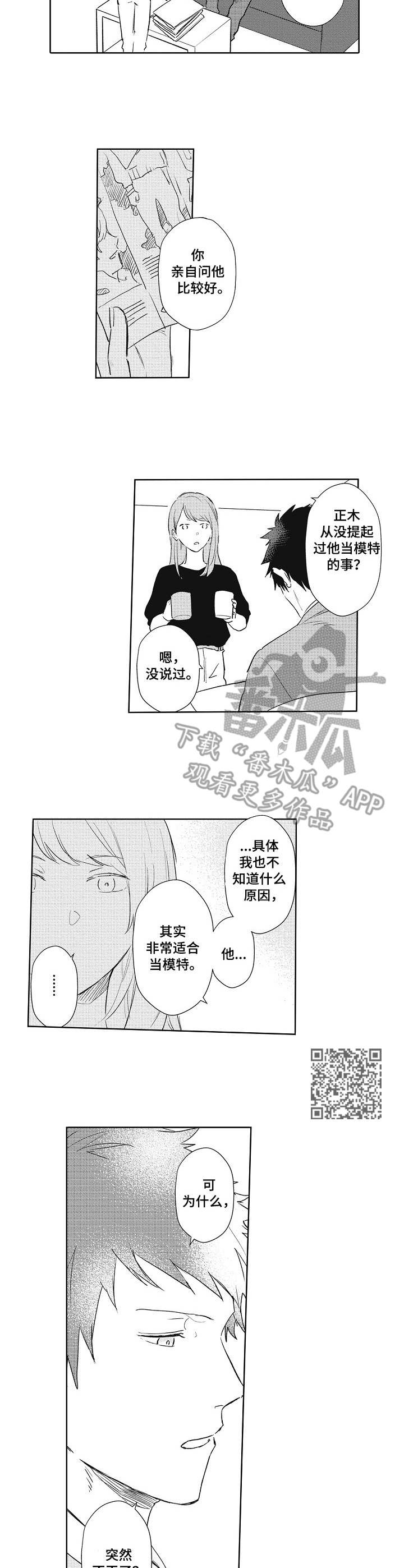 模特李荣浩漫画,第8章：略微安心1图