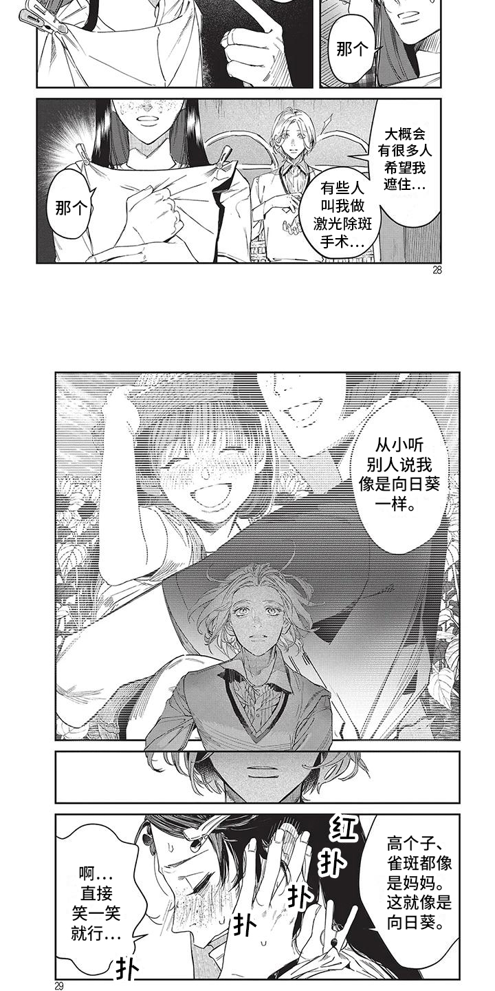 妆颜美化妆学校是正规的吗漫画,第3章：向日葵1图