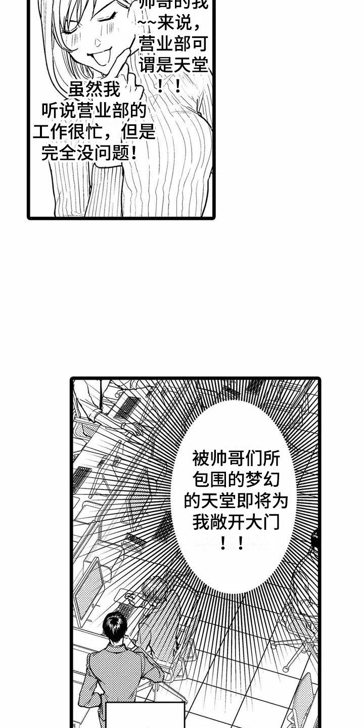 疯狂的前辈漫画,第1章：部门调动1图