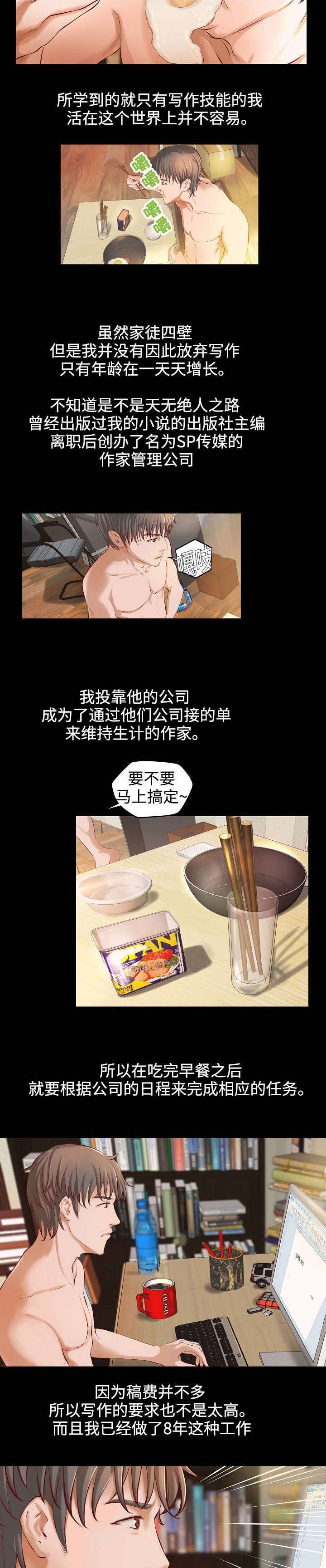 出版书籍的流程和费用漫画,第1章：落魄作家1图