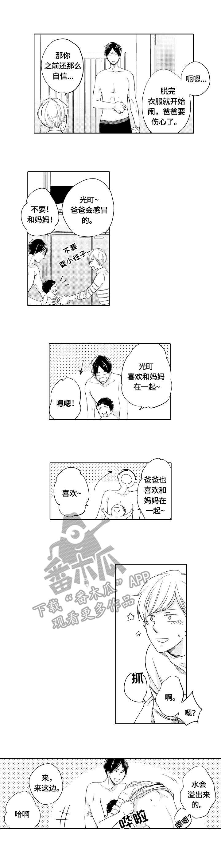 异种家庭漫画,第6章：洗澡1图