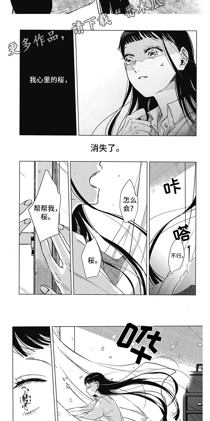 樱花盛开一刹那花瓣很快就落下漫画,第4章：消失了1图