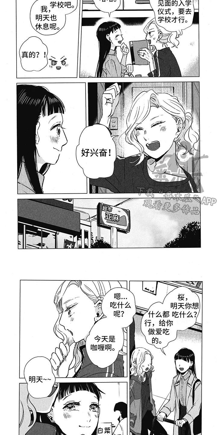 樱花盛开的摄影漫画,第7章：回来了2图