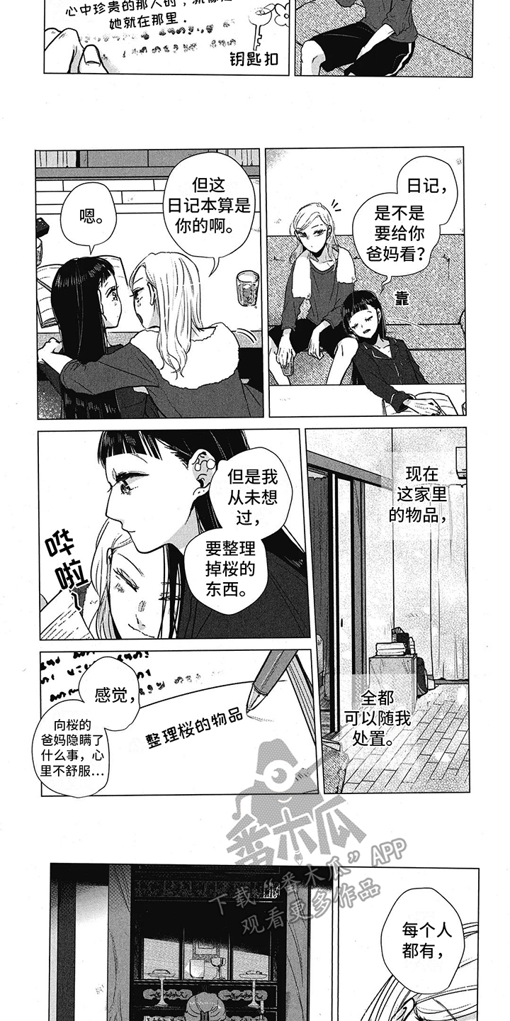 樱花盛开的唯美诗句漫画,第15章：收拾杂物1图