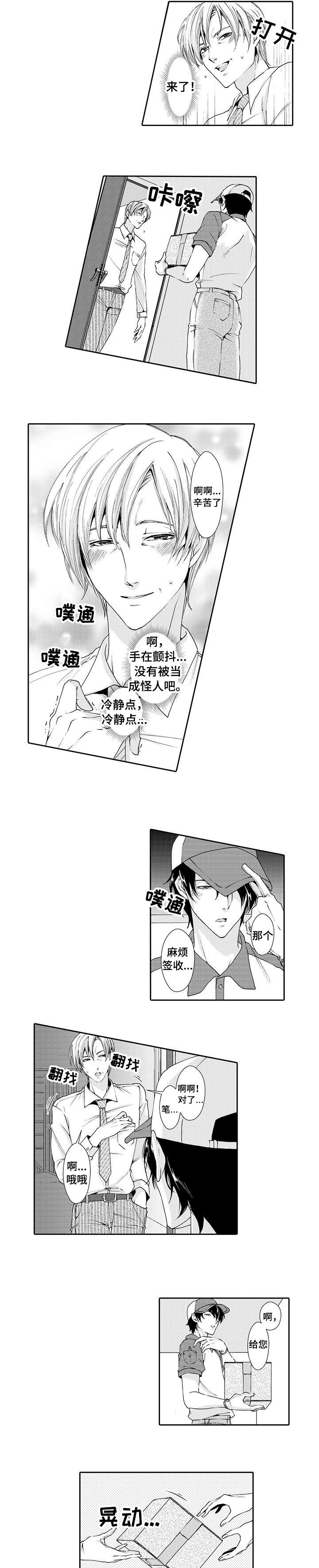 与他一见钟情完整版漫画,第1章：快递1图