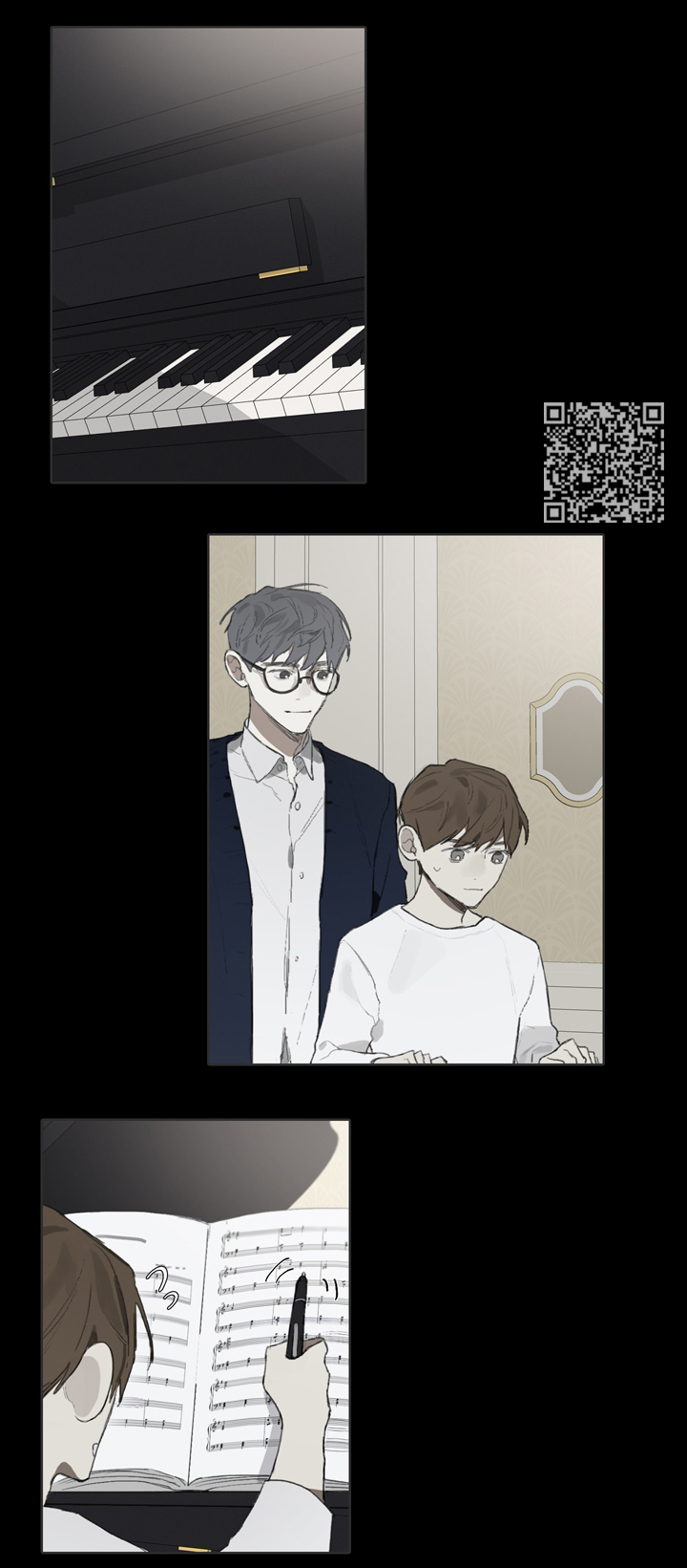 矛盾歌曲钢琴漫画,第55章：因为他1图