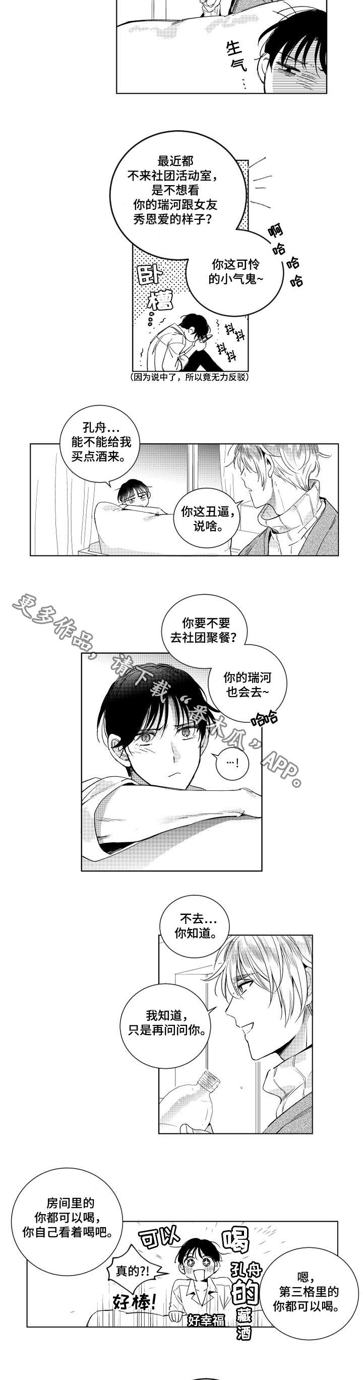 甜蜜社团漫画,第3章：喝醉1图